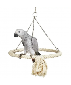 Parrot-Supplies Hanging Rope Ring Swing Large Parrot Toy