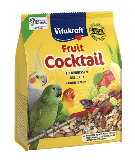 Vitakraft Cocktail Parrot Treat - Fruit & Nuts - 250g