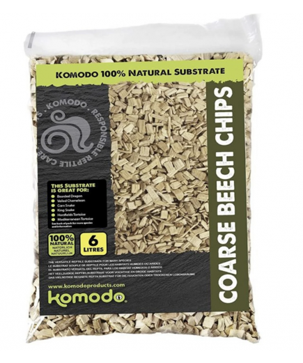 Komodo - Beech Chips Course - 100% Natural - 6 Litres