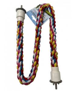 Parrot-Supplies Zig Zag Bendable Cotton Rope Parrot Perch 87cm