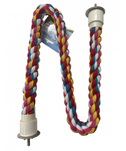 Parrot-Supplies Zig Zag Bendable Cotton Rope Parrot Perch 97cm