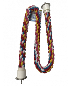 Parrot-Supplies Zig Zag Bendable Cotton Rope Parrot Perch 106cm