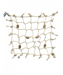 Parrot-Supplies Climbing Sisal Cargo Net Wall With Wood Parrot Toy Large