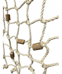 Parrot-Supplies Climbing Sisal Cargo Net Wall With Wood Parrot Toy Large