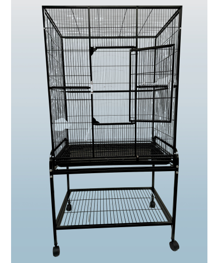 Parrot-Supplies Florida Parrot Cage with Stand Black