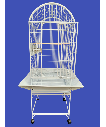 Parrot-Supplies Alabama Dome Top Parrot Cage White