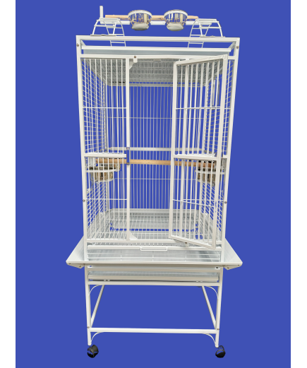 Parrot-Supplies Ohio Play Top Parrot Cage White