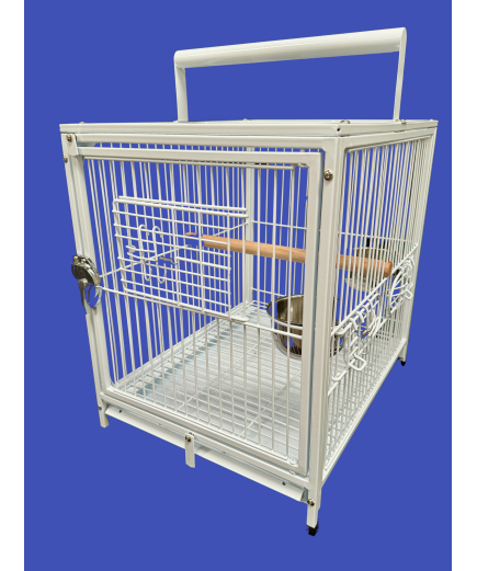 Parrot-Supplies Premium Parrot Travel Cage  - White