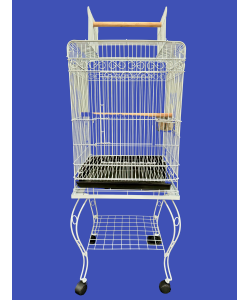 Parrot-Supplies Hawaii Parrot Cage With Stand White