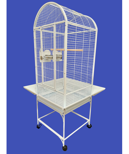 Parrot-Supplies Alabama Dome Top Parrot Cage White