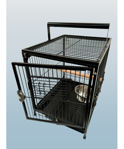 Parrot-Supplies Premium Parrot Travel Cage - Black