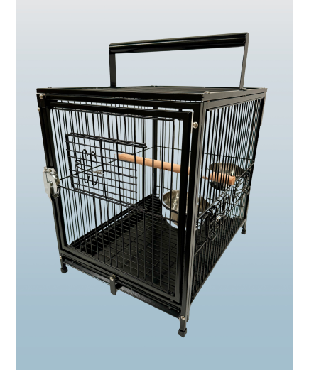 Parrot-Supplies Premium Parrot Travel Cage - Black