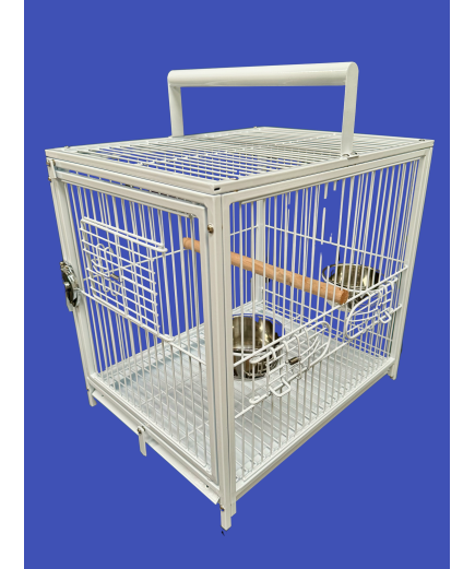 Parrot-Supplies Premium Parrot Travel Cage  - White