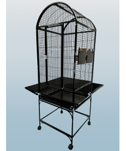 Parrot-Supplies Alabama Dome Top Parrot Cage Black