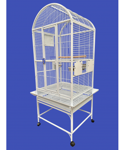 Parrot-Supplies Michigan Dome Top Parrot Cage White