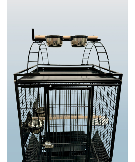 Parrot-Supplies Colorado Play Top Parrot Cage Black