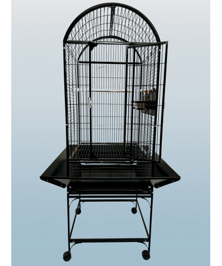 Parrot-Supplies Alabama Dome Top Parrot Cage Black