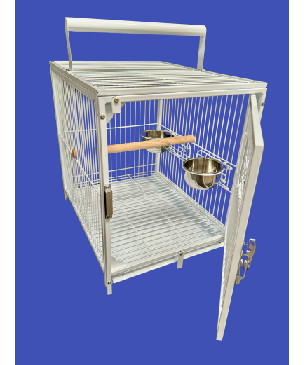 Parrot-Supplies Premium Parrot Travel Cage  - White