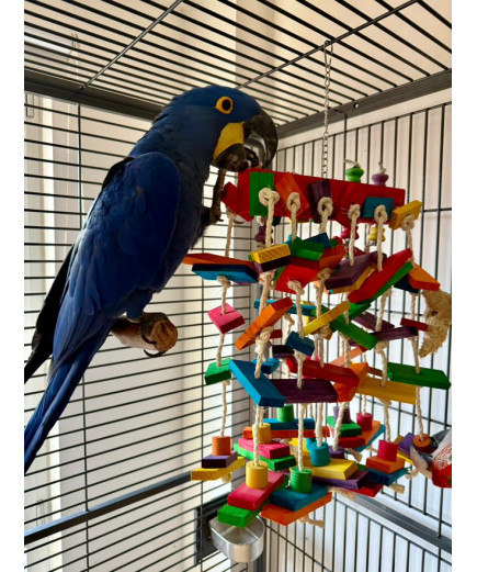 Parrot-Supplies Wood & Sisal Mega Jungle Macaw Parrot Toy