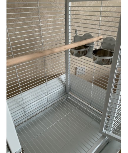 Parrot-Supplies New Jersey Premium Top Opening Parrot Cage - White