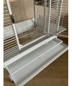 Parrot-Supplies New Jersey Premium Top Opening Parrot Cage - White