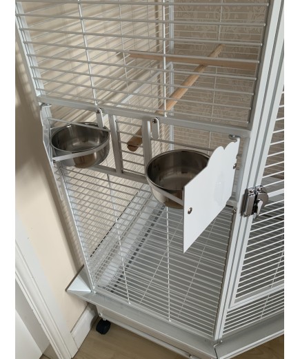 Parrot-Supplies Oklahoma Premium Play Top Corner Parrot Cage - White