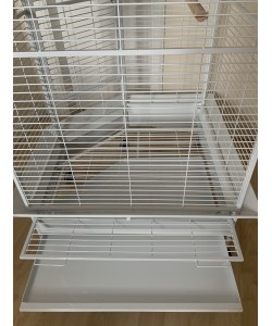 Parrot-Supplies Oklahoma Premium Play Top Corner Parrot Cage - White