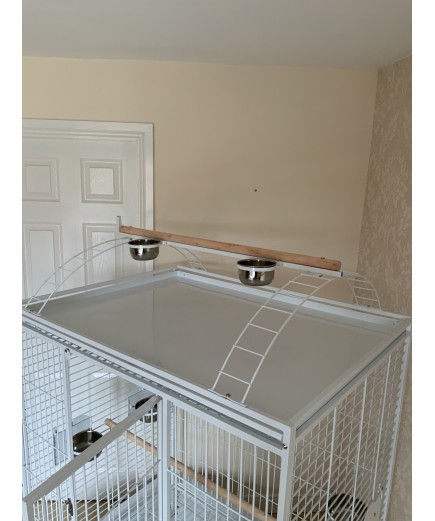 Parrot-Supplies San Francisco Premium Play Top Macaw Cage - White