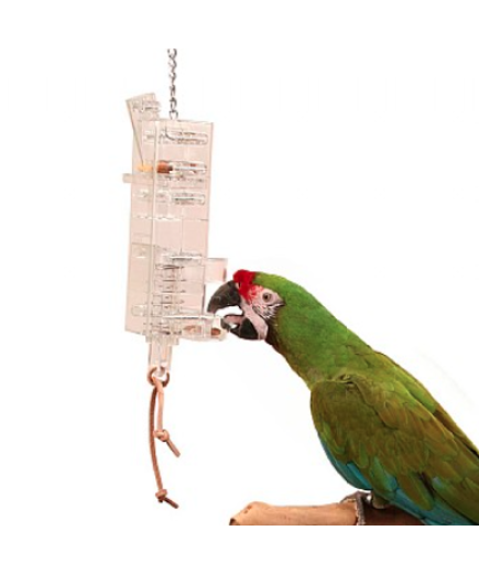 Tug N Slide Foraging Tower Parrot Toy