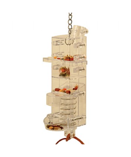 Tug N Slide Foraging Tower Parrot Toy