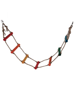 Jute Rope Ladder Parrot Toy - 4 foot