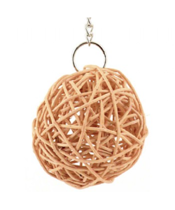 Woven Vine Ball on Chain Parrot Toy - Large