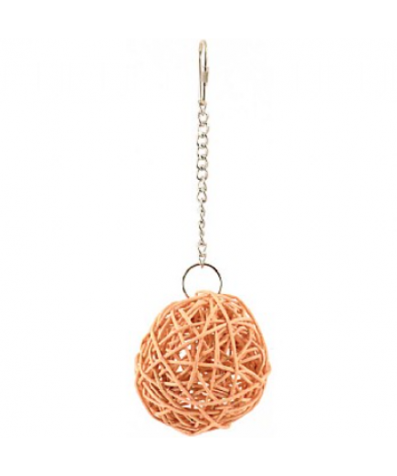 Woven Vine Ball on Chain Parrot Toy - Large