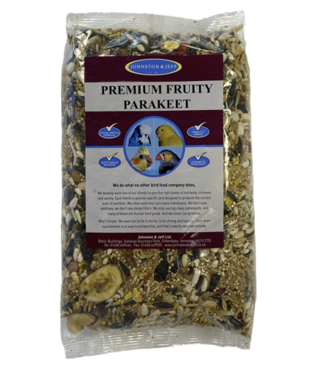 Johnston and Jeff Premium Fruity Parakeet Mixture 1Kg