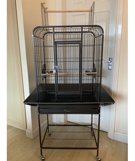 Parrot-Supplies Arizona Open Top Parrot Cage - Black