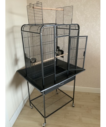 Parrot-Supplies Arizona Open Top Parrot Cage - Black