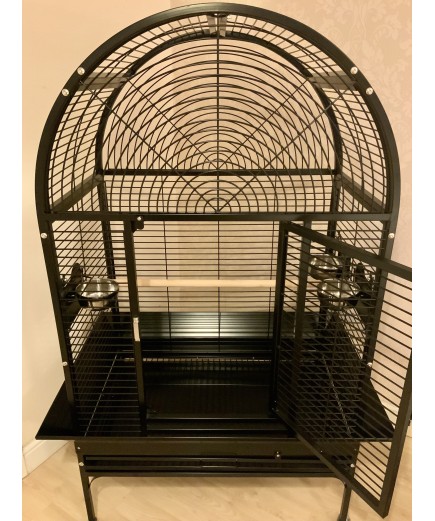 Parrot-Supplies New Jersey Premium Top Opening Parrot Cage - Black