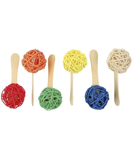 Popsicle Sticks Parrot Foot Toys - Pack of 6