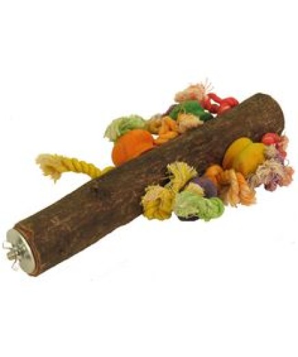 Preening Perch Wood & Rope Parrot Toy