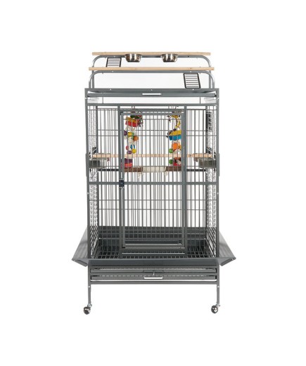 Rainforest Cages Santos II Play Gym Top Parrot Cage - Antique