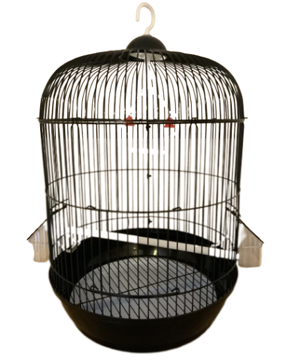 Parrot-Supplies Round Small Bird Cage - Black