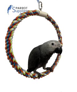 Parrot-Supplies Colourful Rope Ring Parrot Swing Toy