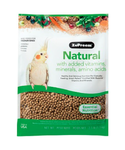 ZuPreem Natural Medium - Complete Food for Cockatiels - 2.5lb - BOGOF