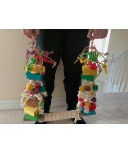 Giant Macaw Parrot Swing, Extra Large Parrot Toy, Large Cockatoo Toy Bird