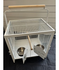 Parrot-Supplies Parrot Travel Cage - White