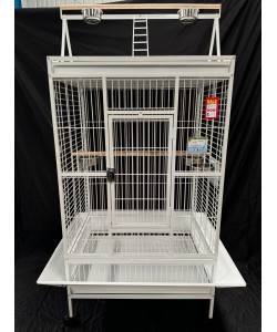 Parrot-Supplies Atlanta Play Top Parrot Cage White