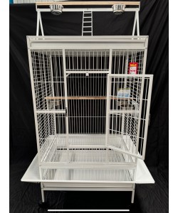 Parrot-Supplies Atlanta Play Top Parrot Cage White