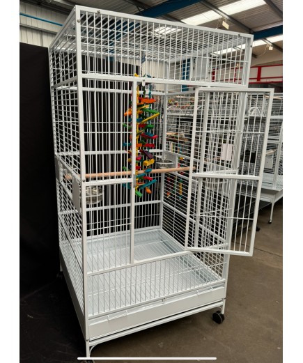 Parrot-Supplies Chicago XL Macaw Parrot Cage White