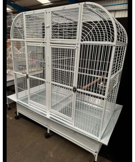 Parrot-Supplies Washington Premium Double Macaw Parrot Cage - White