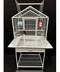 Parrot-Supplies Kansas Open Top Parrot Cage White